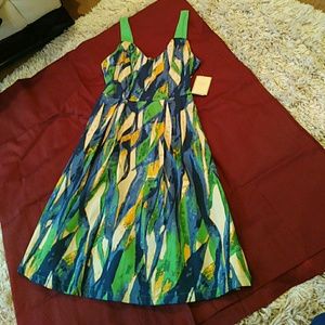 Brand New Women's Colorful Artsy Sleeveless Dress
